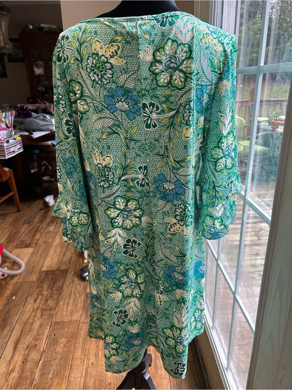 Ruby Rd Floral Green  Dress - Green Floral Pattern - Picture 2 of 4